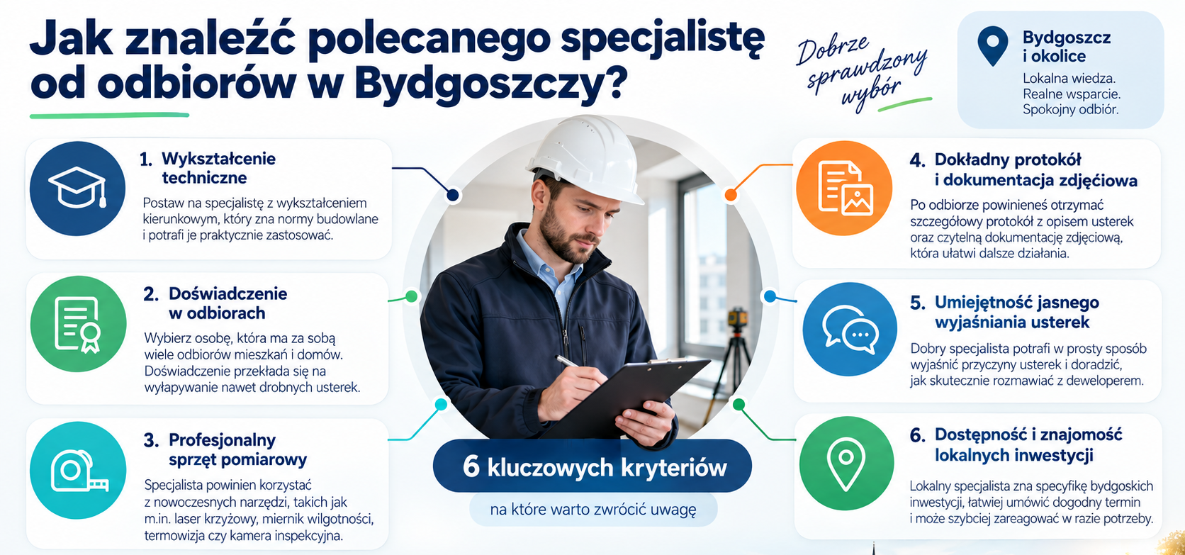 6 kryteriów wyboru specjalisty od odbioru mieszkania w Bydgoszczy